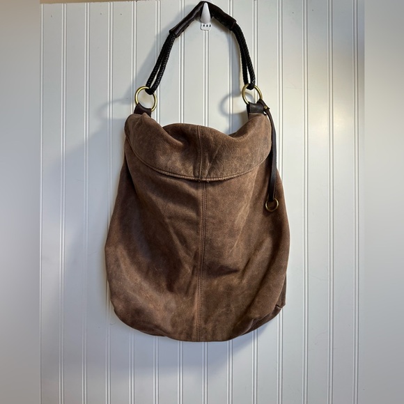 Magnolia Brown Hobo Bag with Black Handle - Picture 1 of 8